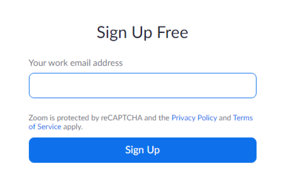 Zoom Signup